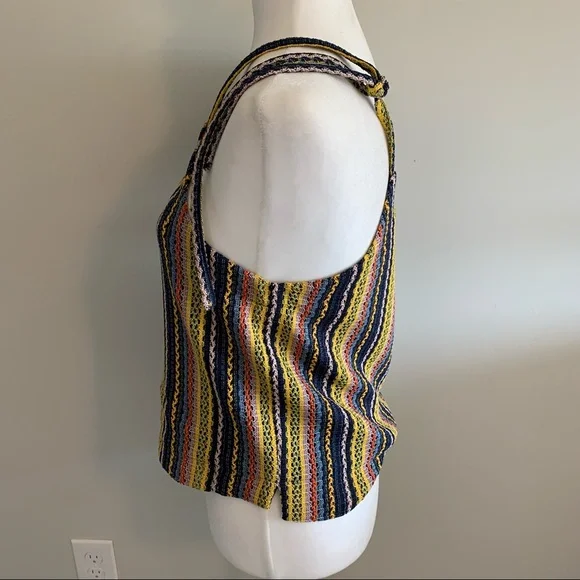 Madewell Texture and Thread Boho Colorful Striped Top - Picture 5 of 10